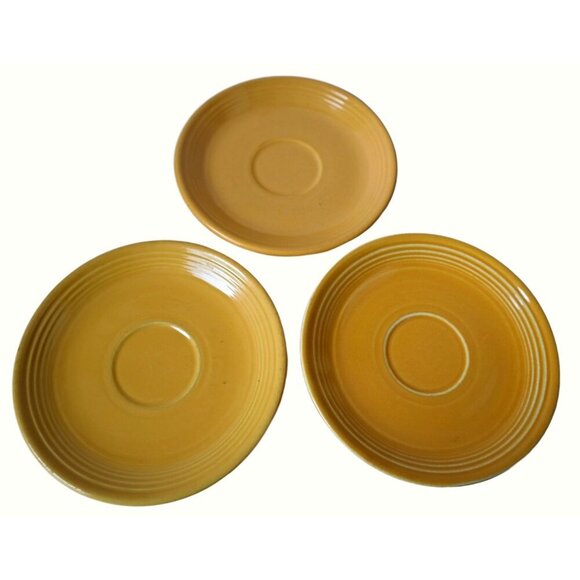 Vintage Fiesta 3 Saucers Yellow - Picture 2 of 3
